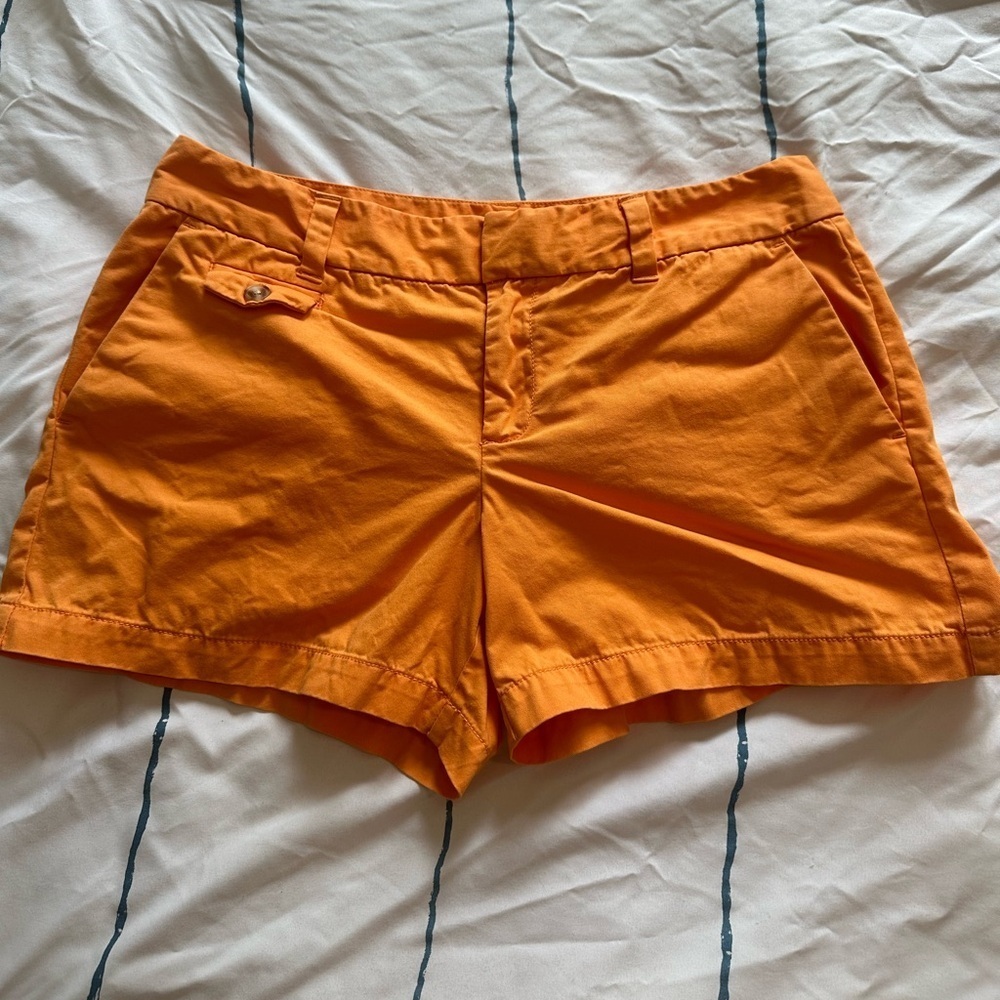 Loft Orange Chino Cotton Shorts - Picture 2 of 8